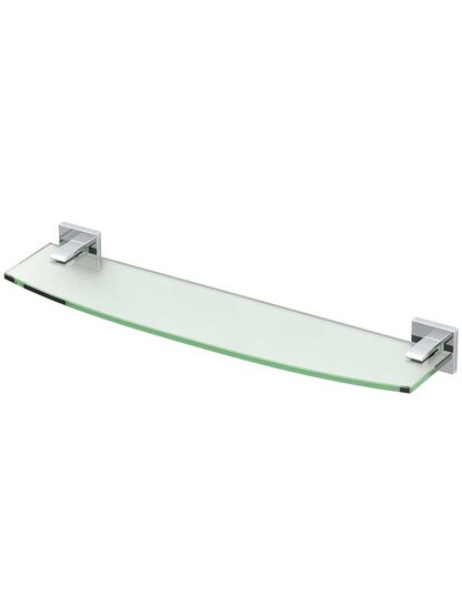 Elevate Glass Bathroom Shelf in Polished Chrome.